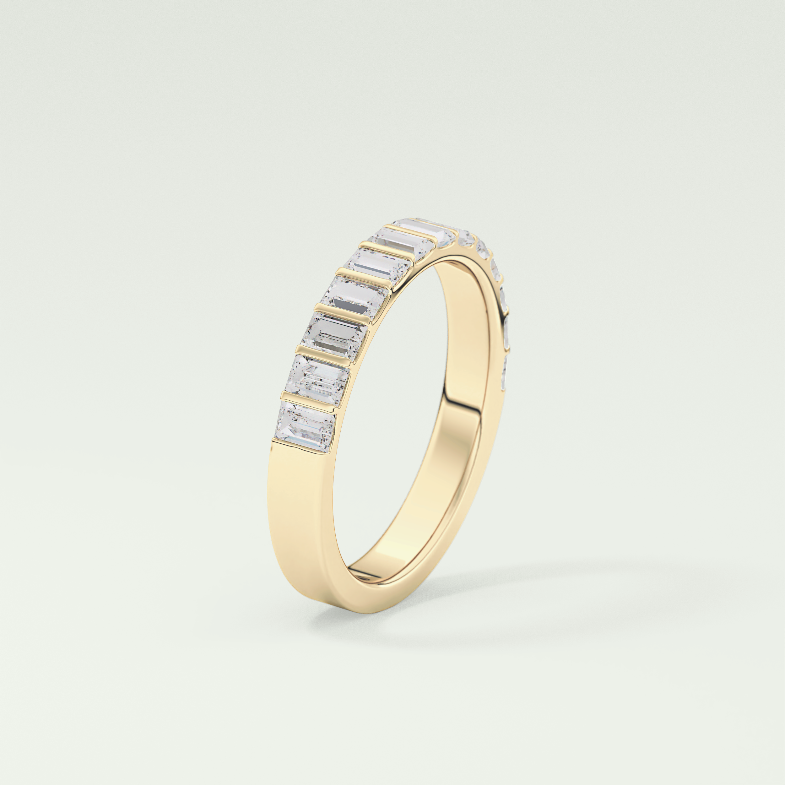 1.08 TCW Baguette Shaped Lab Grown Diamond Wedding Band
