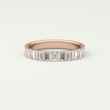 1.08 TCW Baguette Shaped Lab Grown Diamond Wedding Band