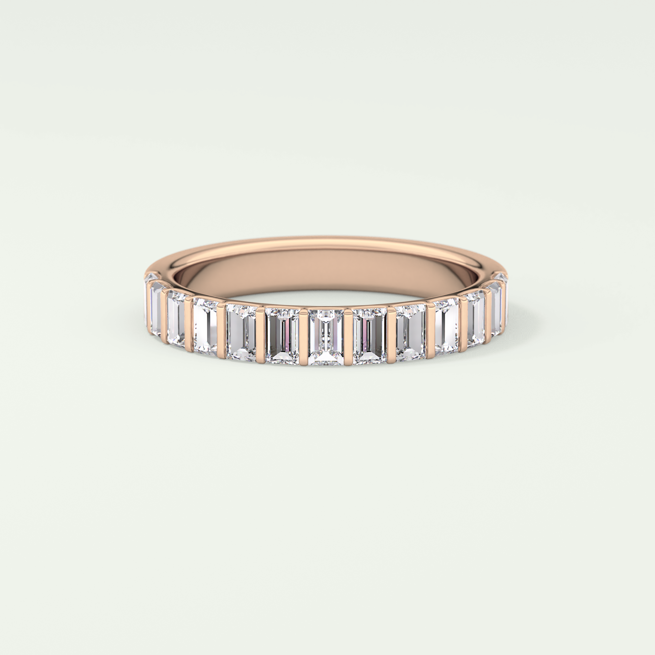 1.08 TCW Baguette Shaped Lab Grown Diamond Wedding Band