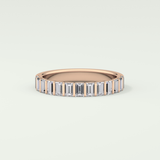 1.08 TCW Baguette Shaped Lab Grown Diamond Wedding Band