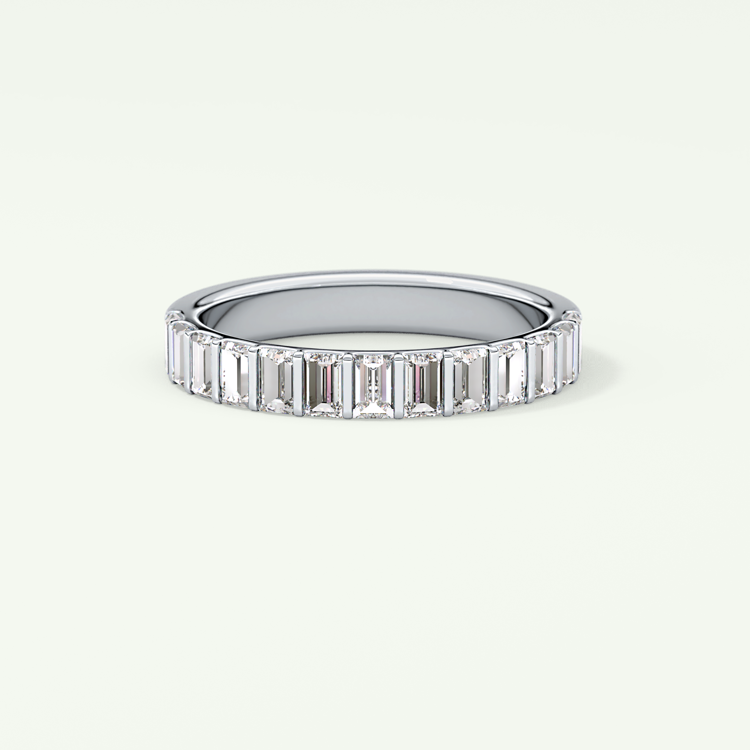 1.08 TCW Baguette Shaped Lab Grown Diamond Wedding Band