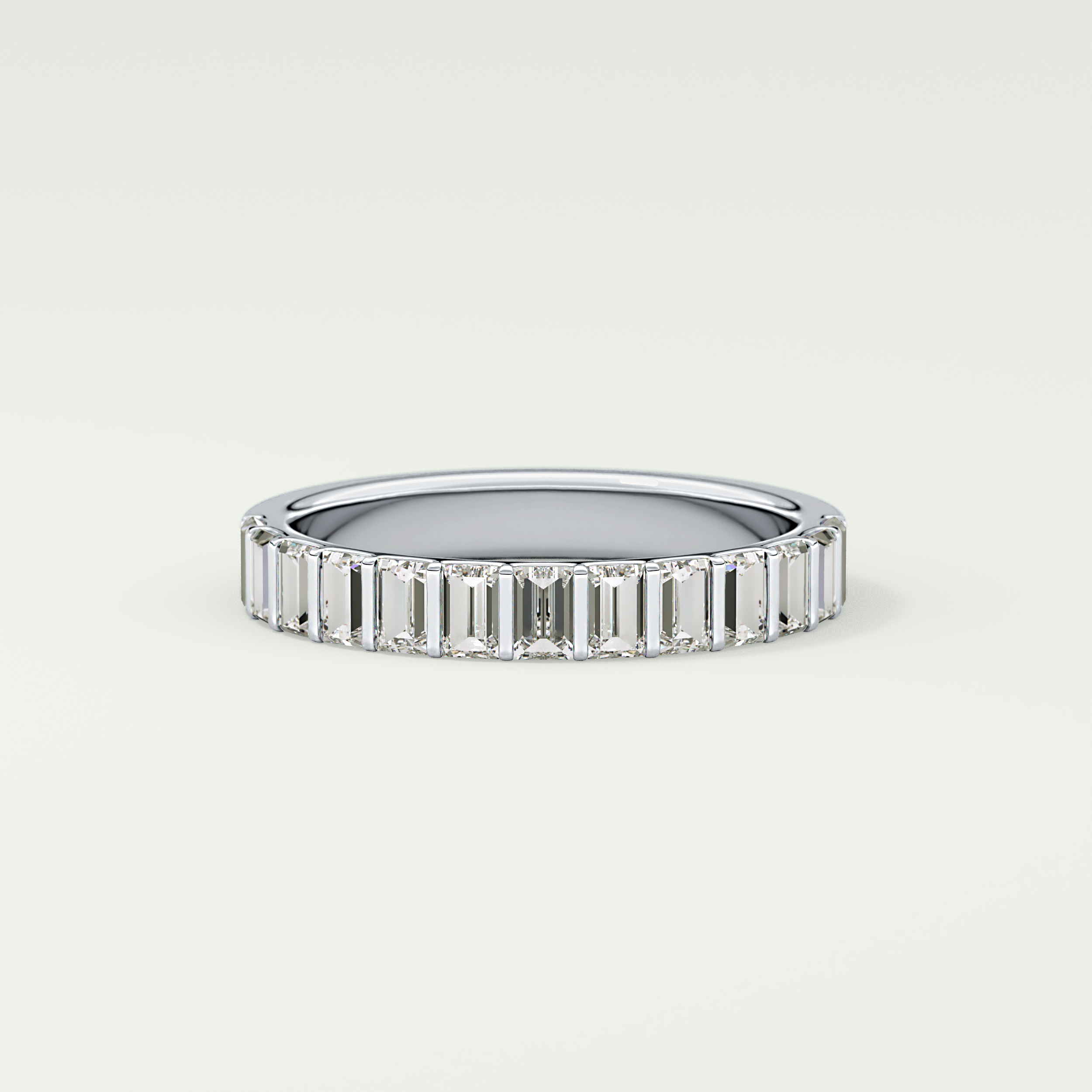 1.08 TCW Baguette Shaped Lab Grown Diamond Wedding Band