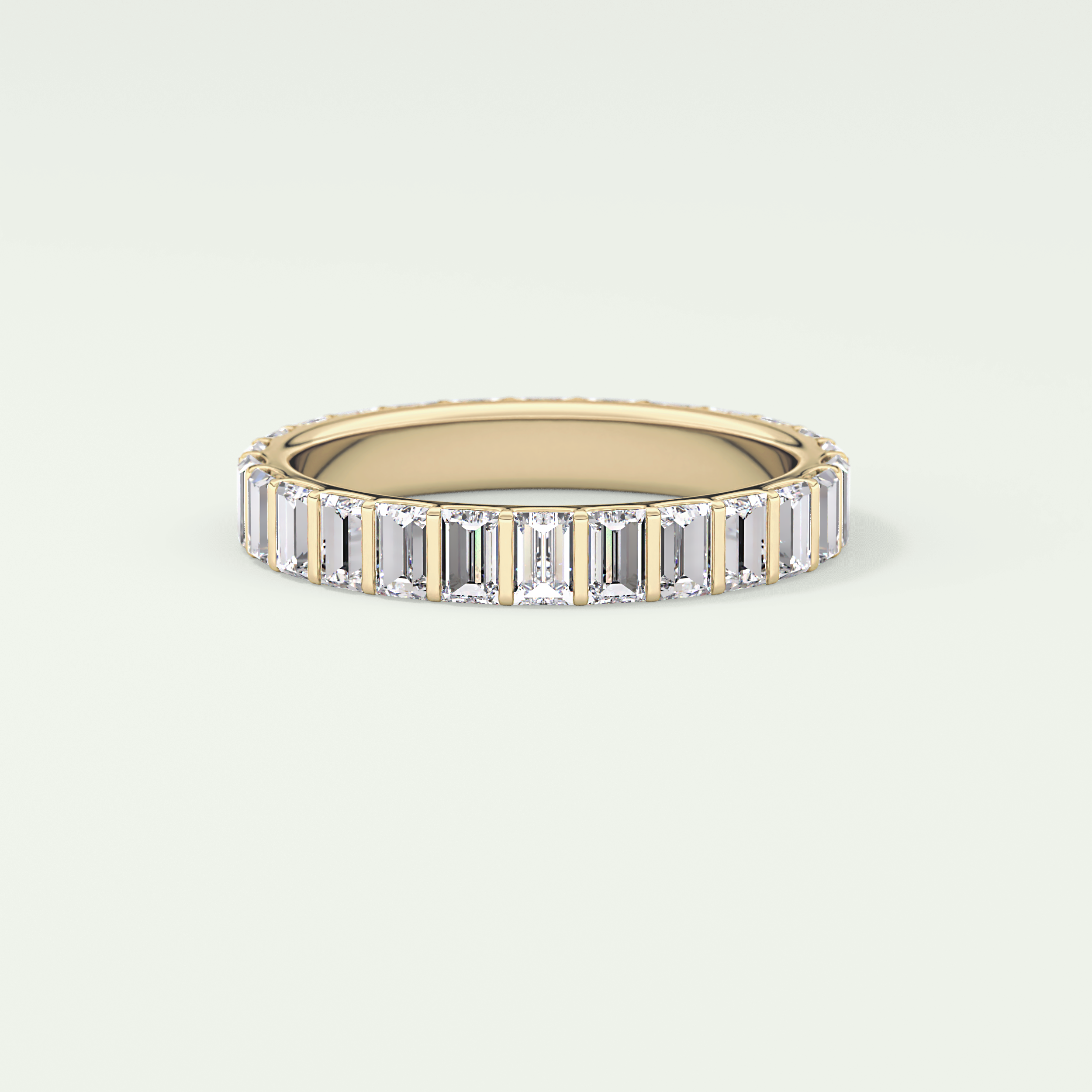 1.08 TCW Baguette Shaped Lab Grown Diamond Wedding Band