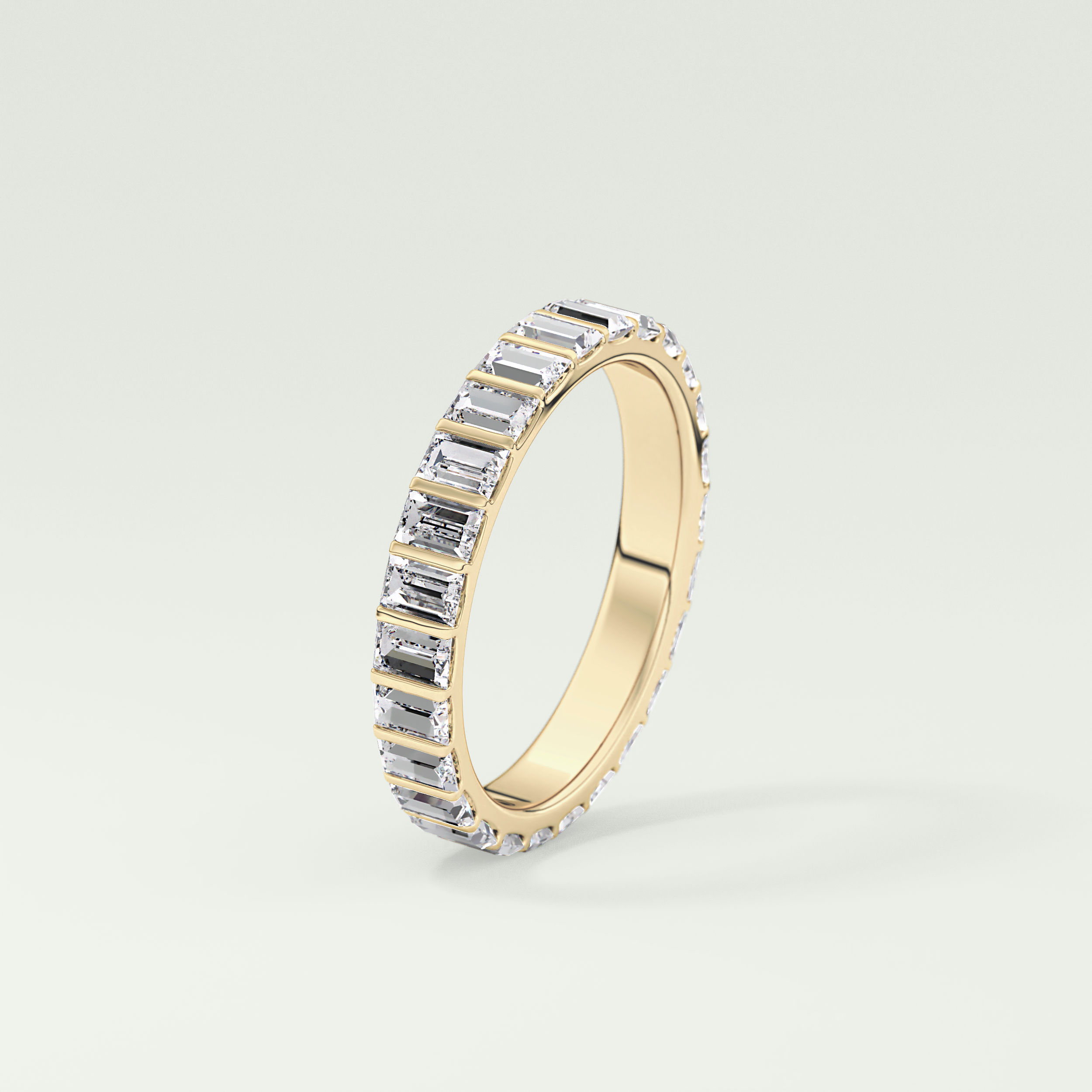 1.08 TCW Baguette Shaped Lab Grown Diamond Wedding Band