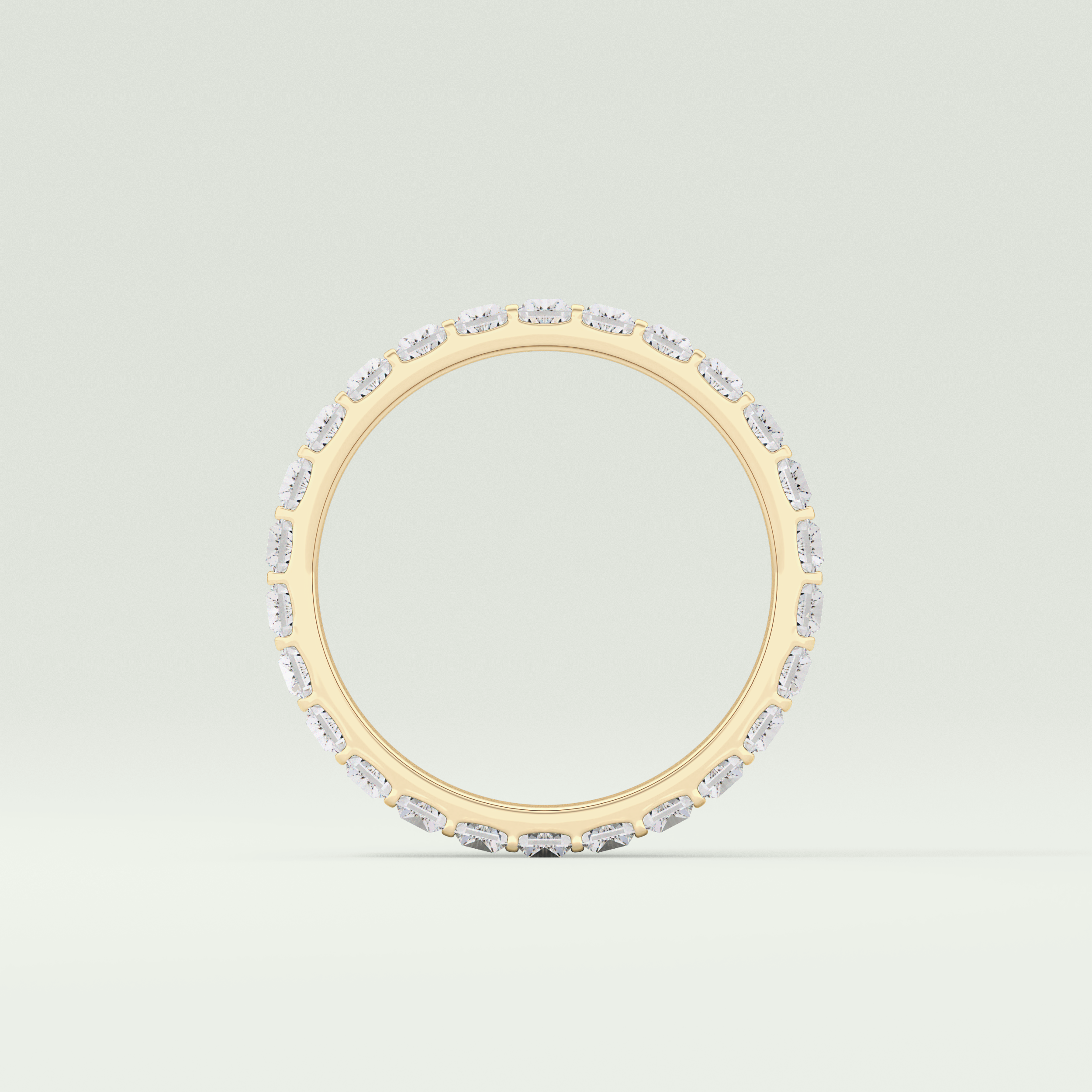 1.08 TCW Baguette Shaped Moissanite Wedding Band