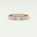 1.08 TCW Baguette Shaped Lab Grown Diamond Wedding Band