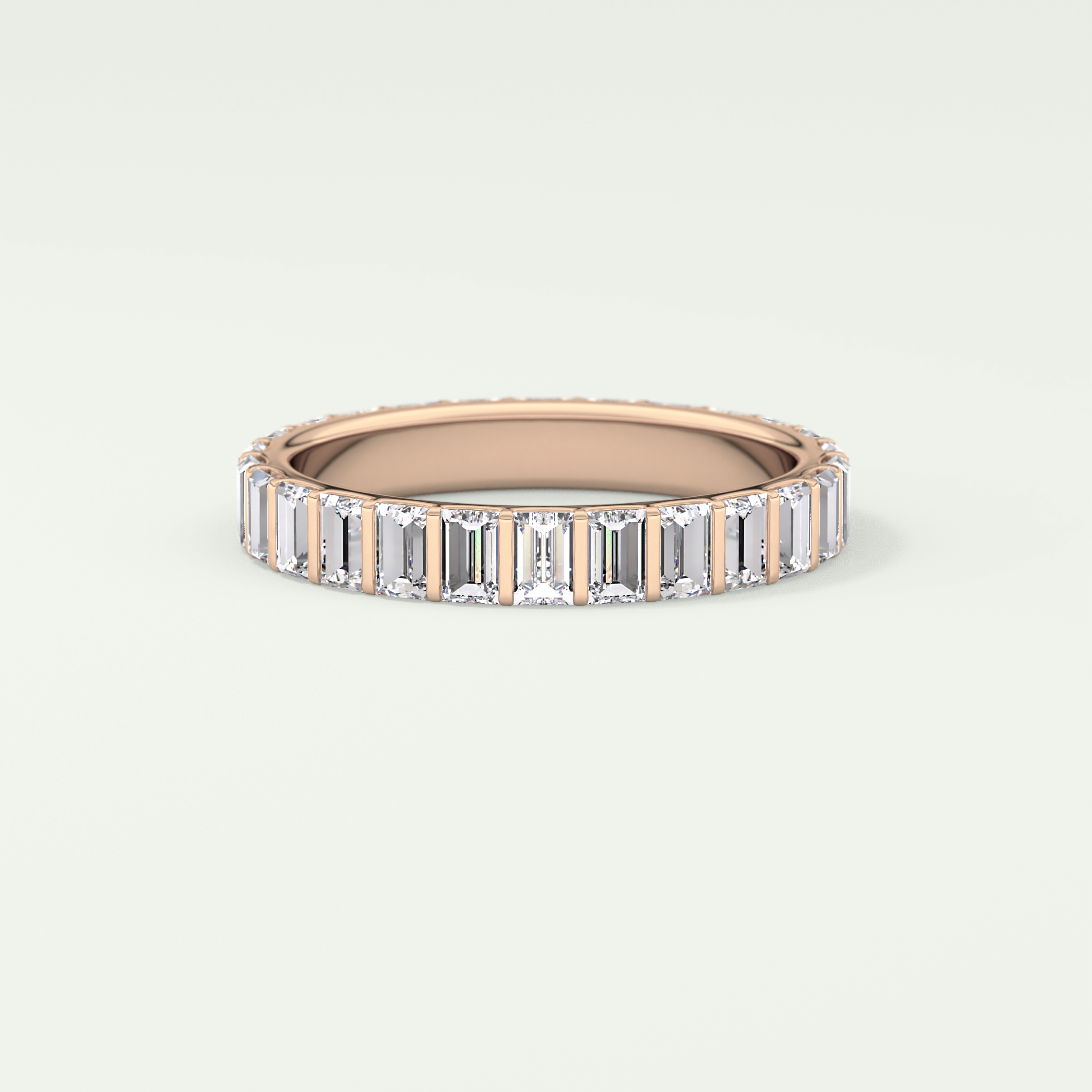 1.08 TCW Baguette Shaped Lab Grown Diamond Wedding Band