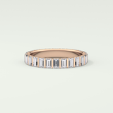 1.08 TCW Baguette Shaped Lab Grown Diamond Wedding Band