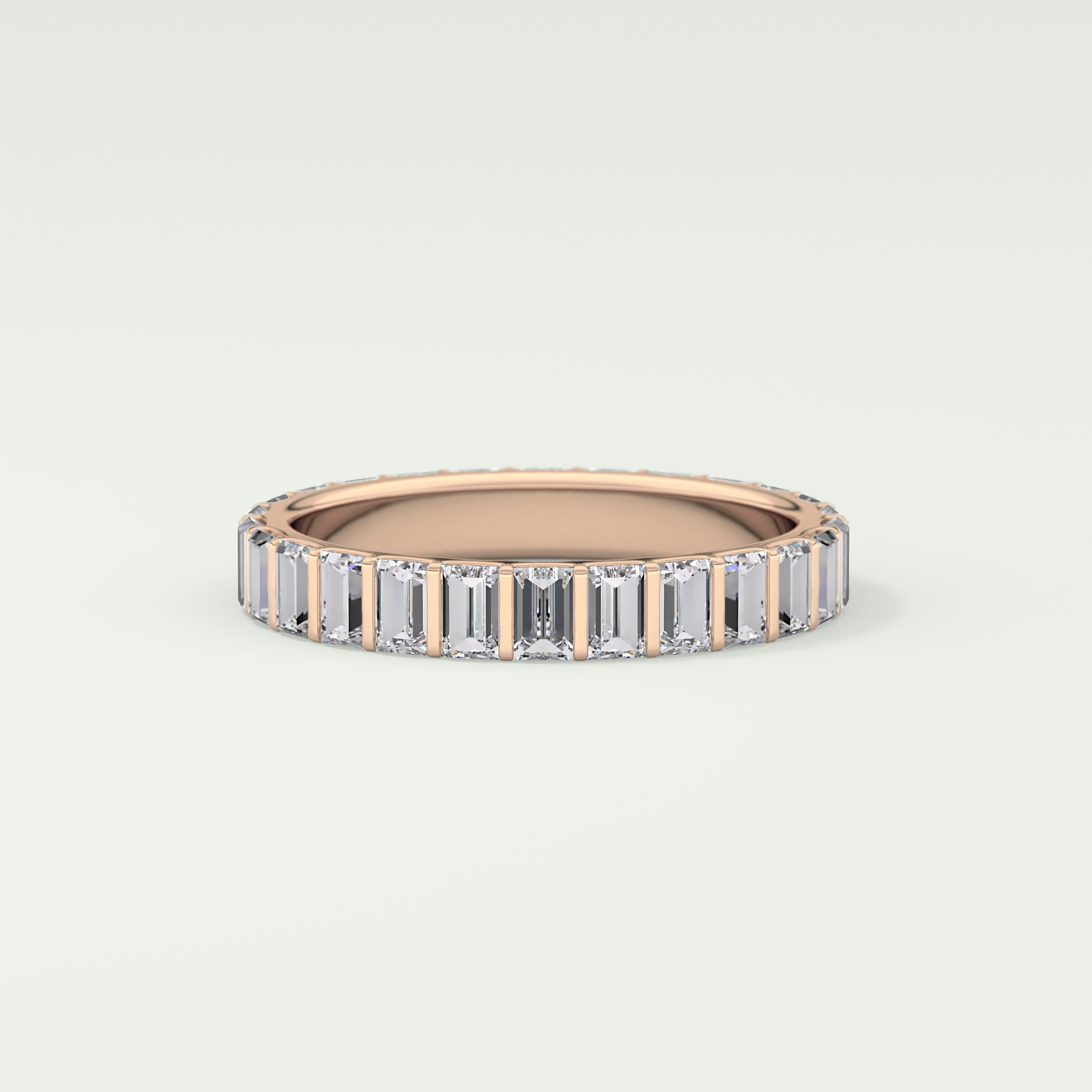 1.08 TCW Baguette Shaped Lab Grown Diamond Wedding Band