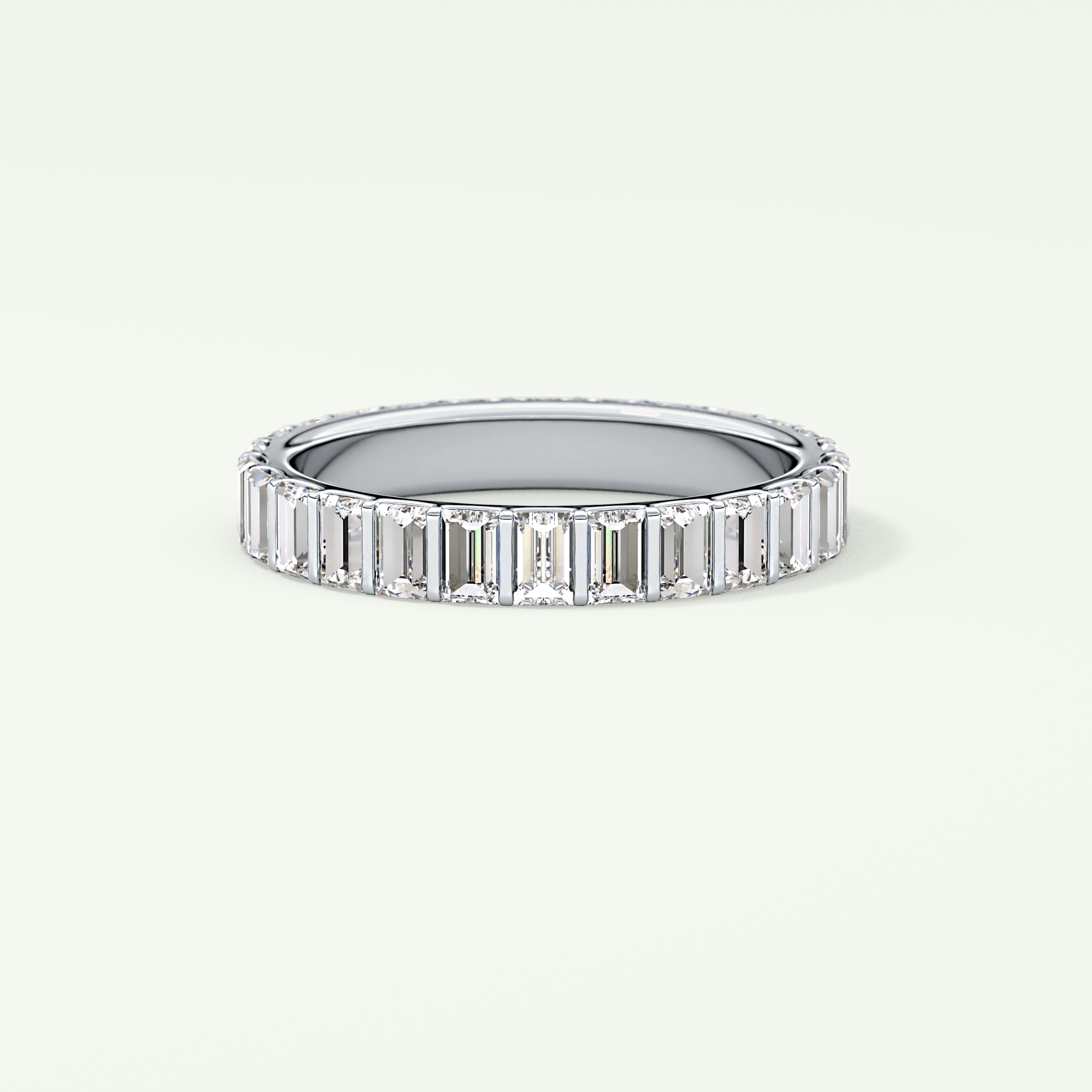 1.08 TCW Baguette Shaped Lab Grown Diamond Wedding Band