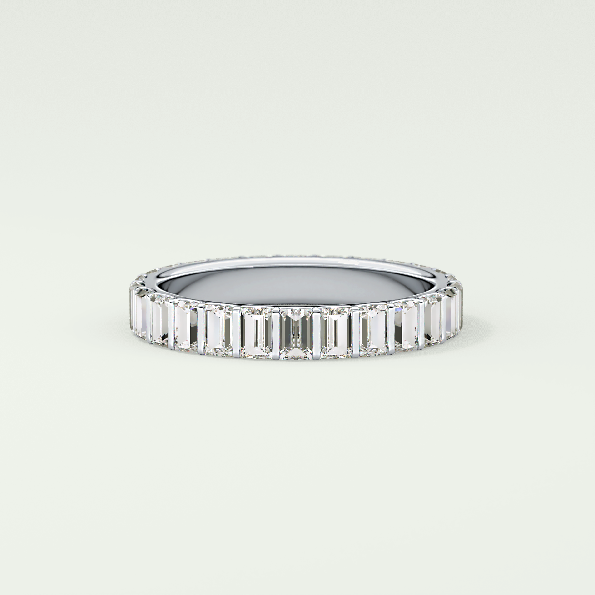 1.08 TCW Baguette Shaped Lab Grown Diamond Wedding Band