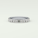 1.08 TCW Baguette Shaped Moissanite Wedding Band