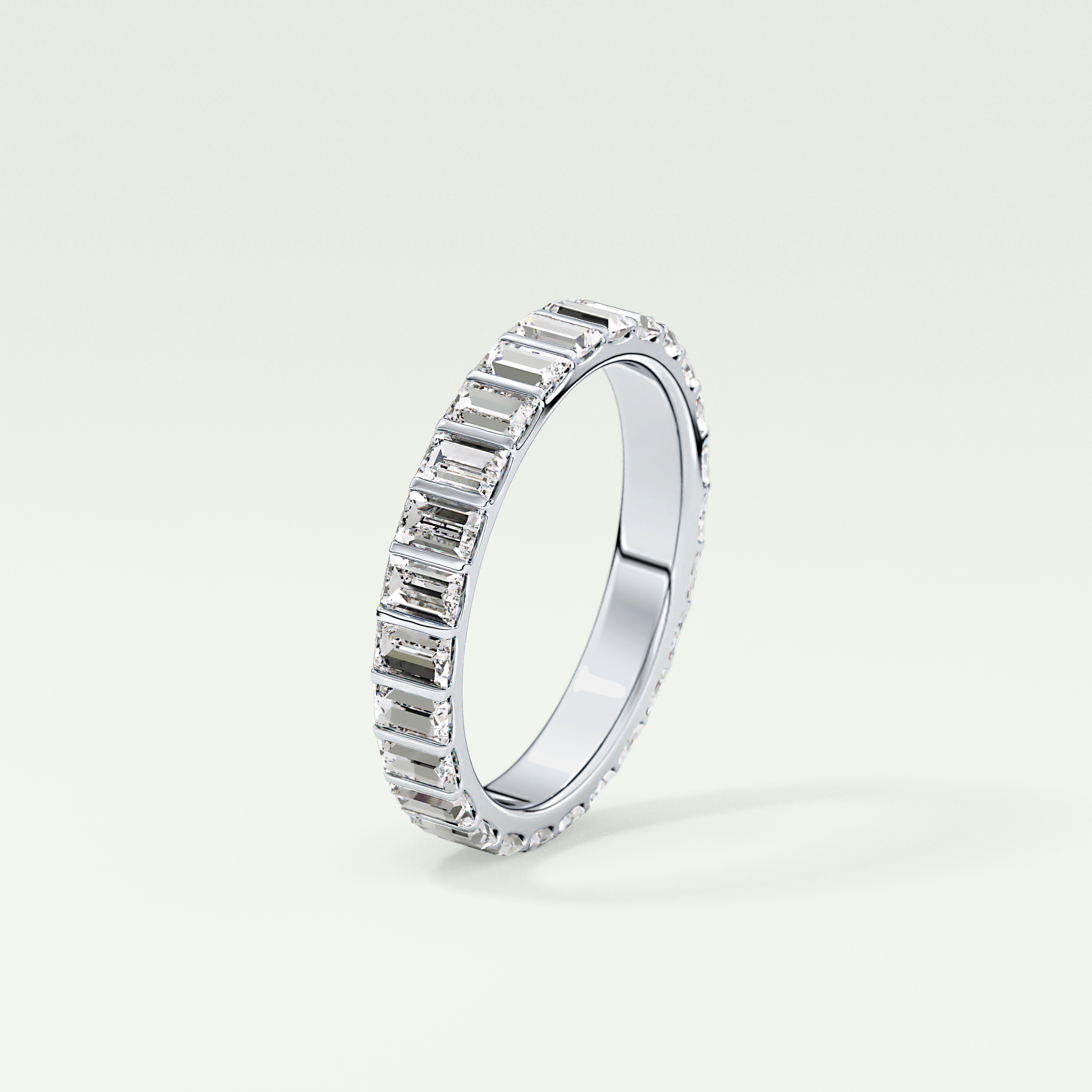 1.08 TCW Baguette Shaped Lab Grown Diamond Wedding Band