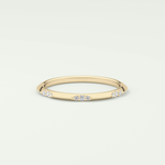 0.09 TCW Round Shaped Lab Grown Diamond Wedding Band