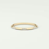 0.09 TCW Round Shaped Lab Grown Diamond Wedding Band