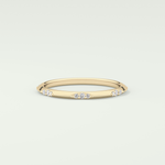 0.09 TCW Round Shaped Lab Grown Diamond Wedding Band
