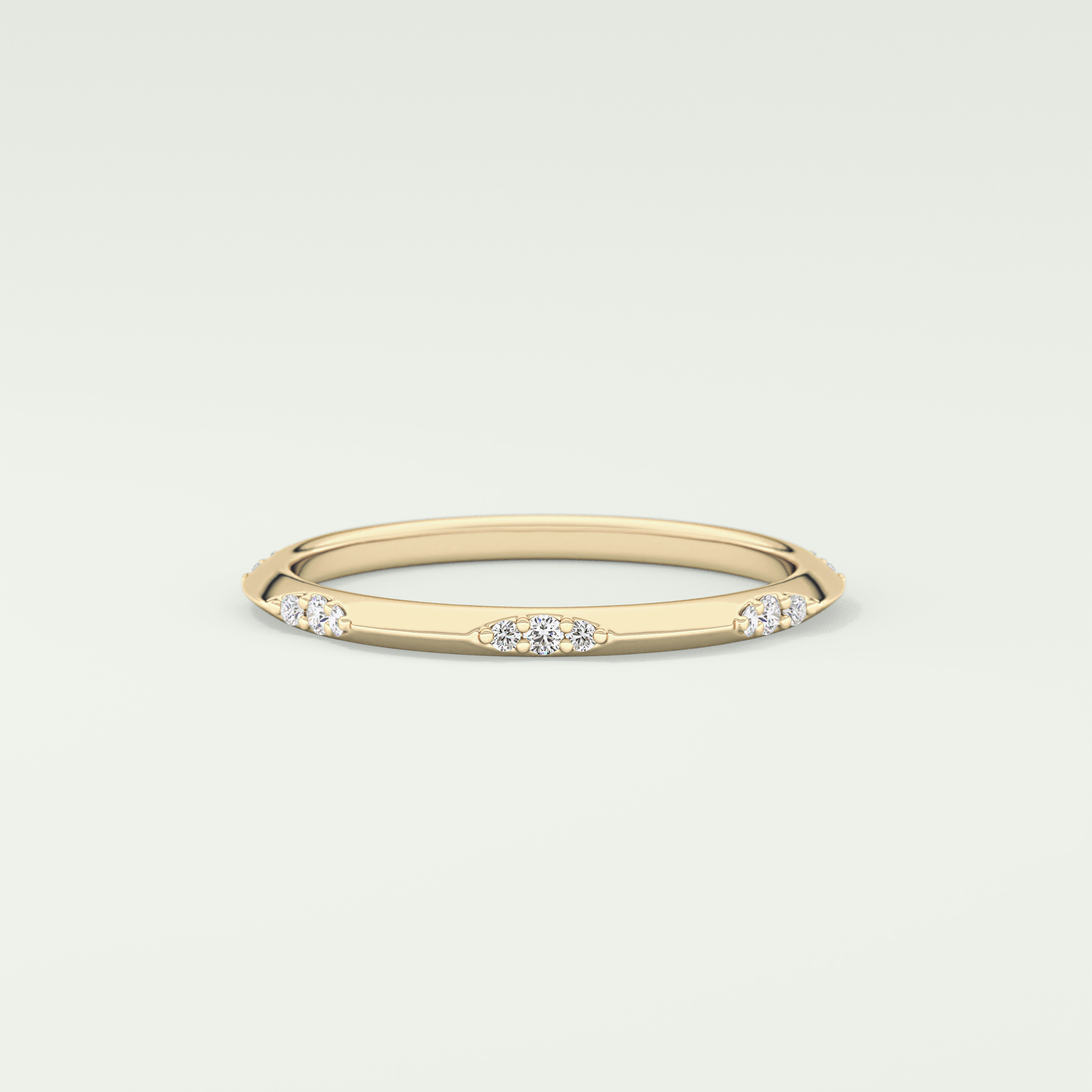 0.09 TCW Round Shaped Lab Grown Diamond Wedding Band
