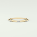 0.09 TCW Round Shaped Lab Grown Diamond Wedding Band
