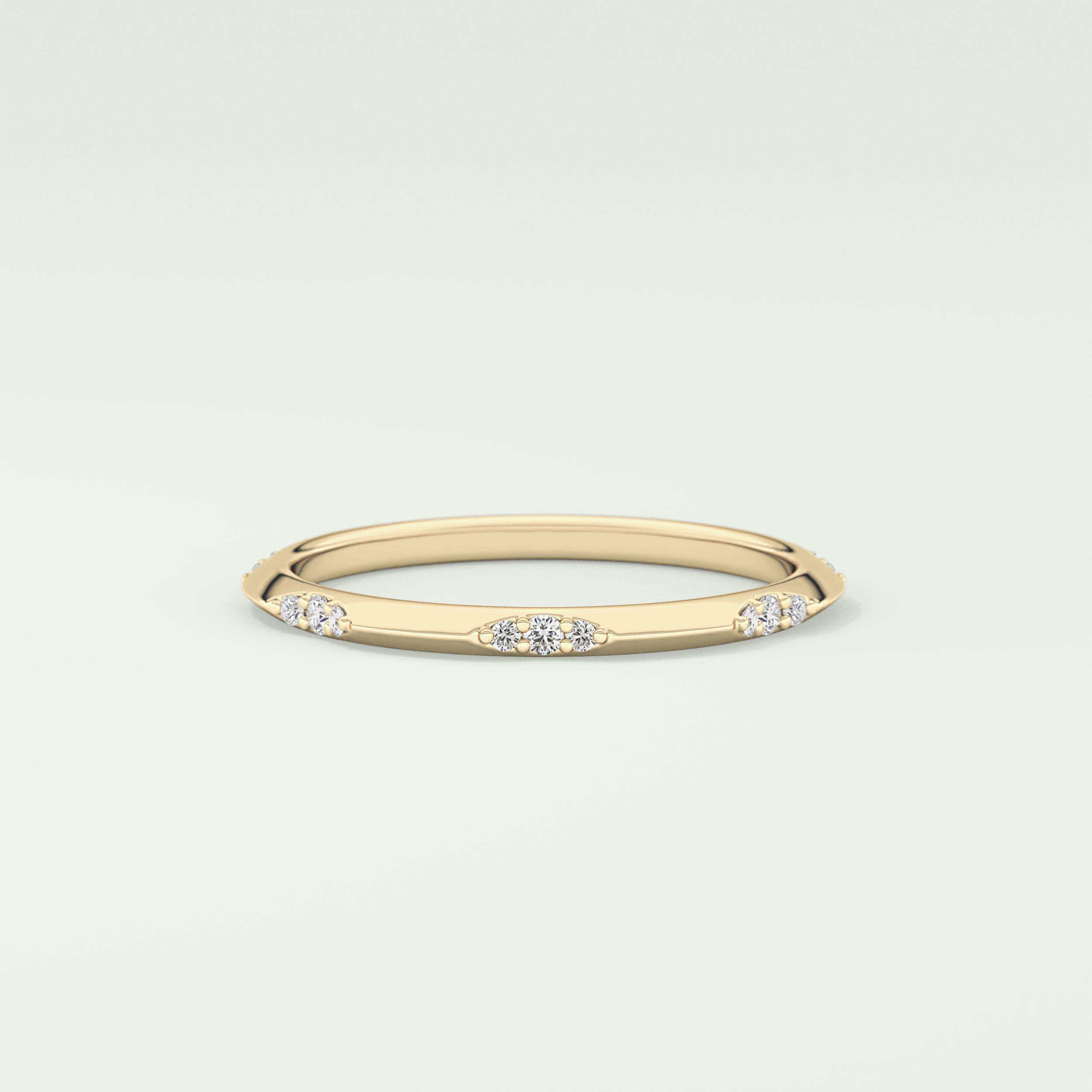 0.09 TCW Round Shaped Lab Grown Diamond Wedding Band
