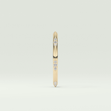 0.09 TCW Round Shaped Moissanite Wedding Band