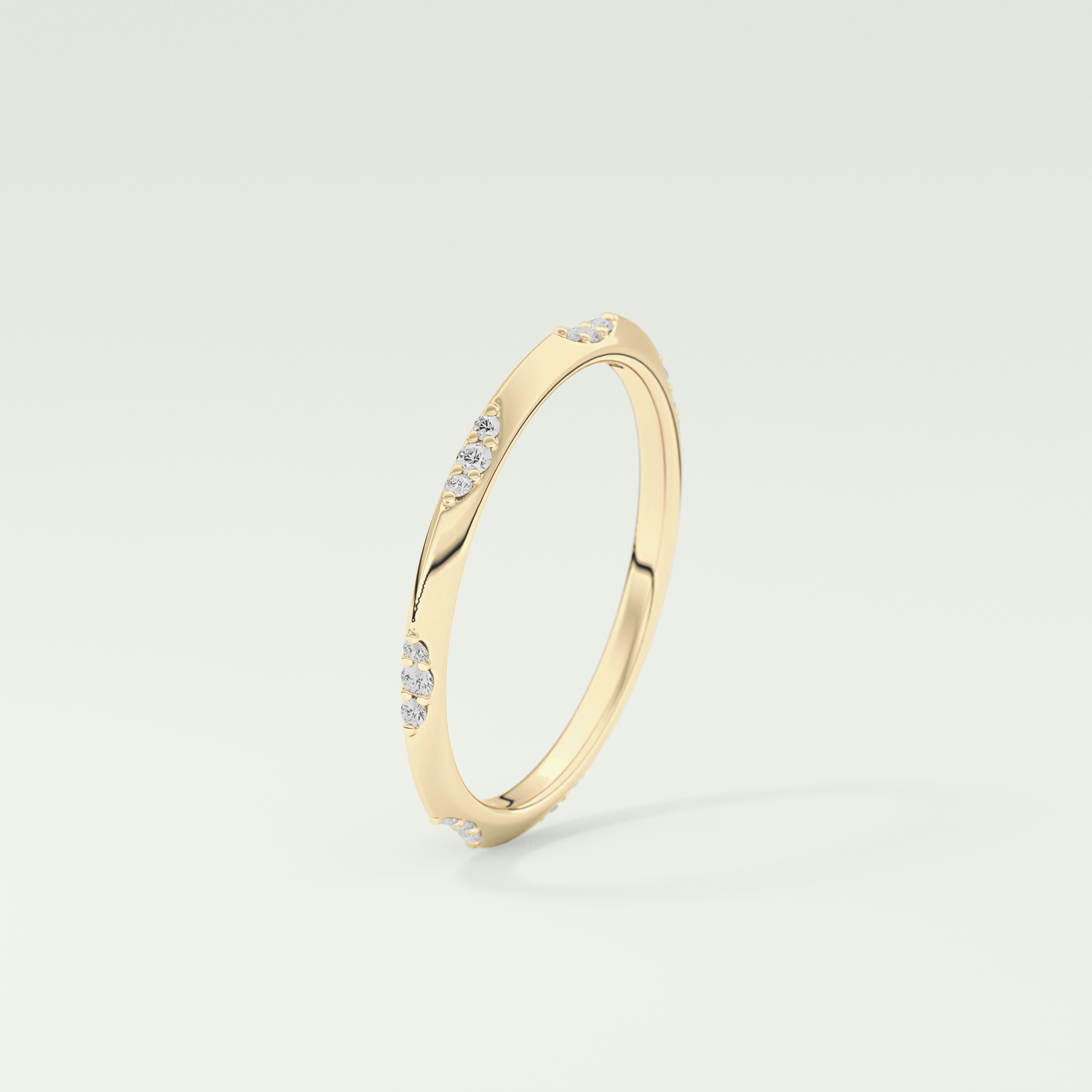 0.09 TCW Round Shaped Lab Grown Diamond Wedding Band