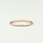 0.09 TCW Round Shaped Lab Grown Diamond Wedding Band