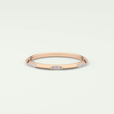 0.09 TCW Round Shaped Lab Grown Diamond Wedding Band