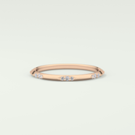 0.09 TCW Round Shaped Lab Grown Diamond Wedding Band