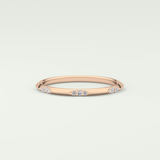 0.09 TCW Round Shaped Lab Grown Diamond Wedding Band