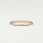 0.09 TCW Round Shaped Lab Grown Diamond Wedding Band