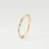 0.09 TCW Round Shaped Lab Grown Diamond Wedding Band