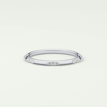 0.09 TCW Round Shaped Lab Grown Diamond Wedding Band