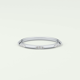 0.09 TCW Round Shaped Lab Grown Diamond Wedding Band