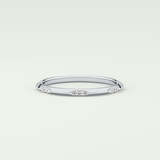 0.09 TCW Round Shaped Lab Grown Diamond Wedding Band