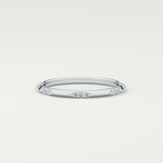 0.09 TCW Round Shaped Lab Grown Diamond Wedding Band