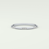 0.09 TCW Round Shaped Lab Grown Diamond Wedding Band