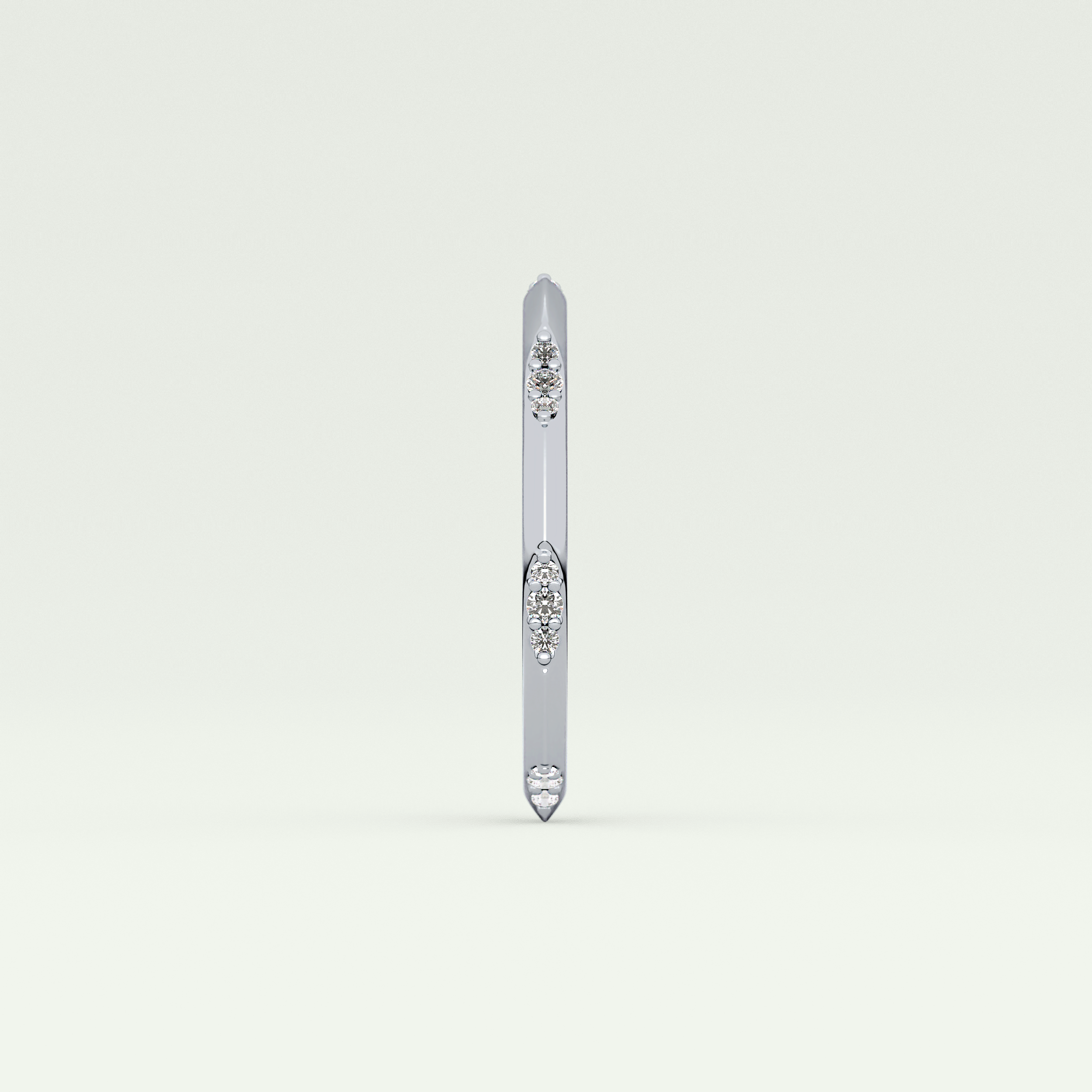 0.09 TCW Round Shaped Lab Grown Diamond Wedding Band