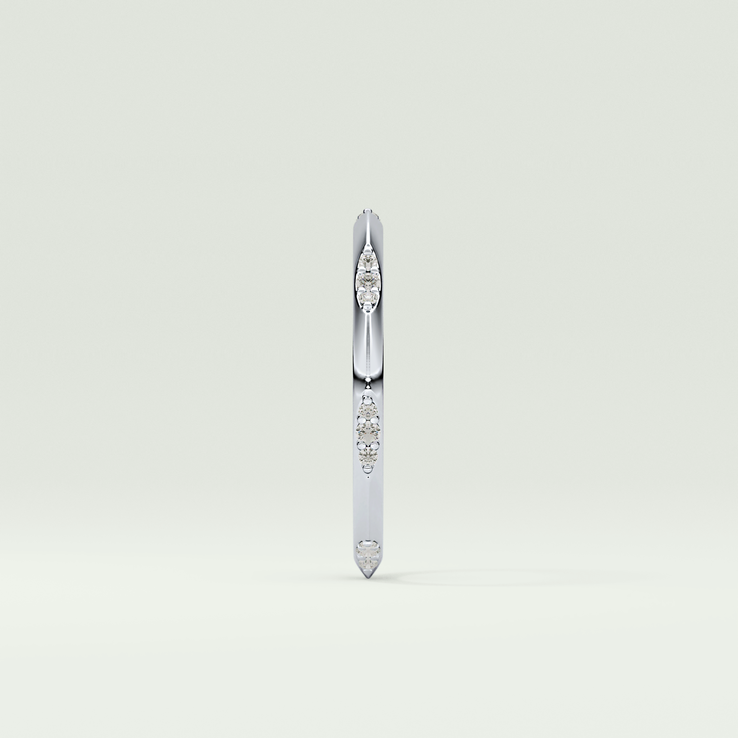 0.09 TCW Round Shaped Lab Grown Diamond Wedding Band