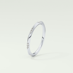 0.09 TCW Round Shaped Lab Grown Diamond Wedding Band