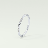0.09 TCW Round Shaped Lab Grown Diamond Wedding Band