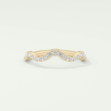 0.58 TCW Round Shaped Lab Grown Diamond Wedding Band