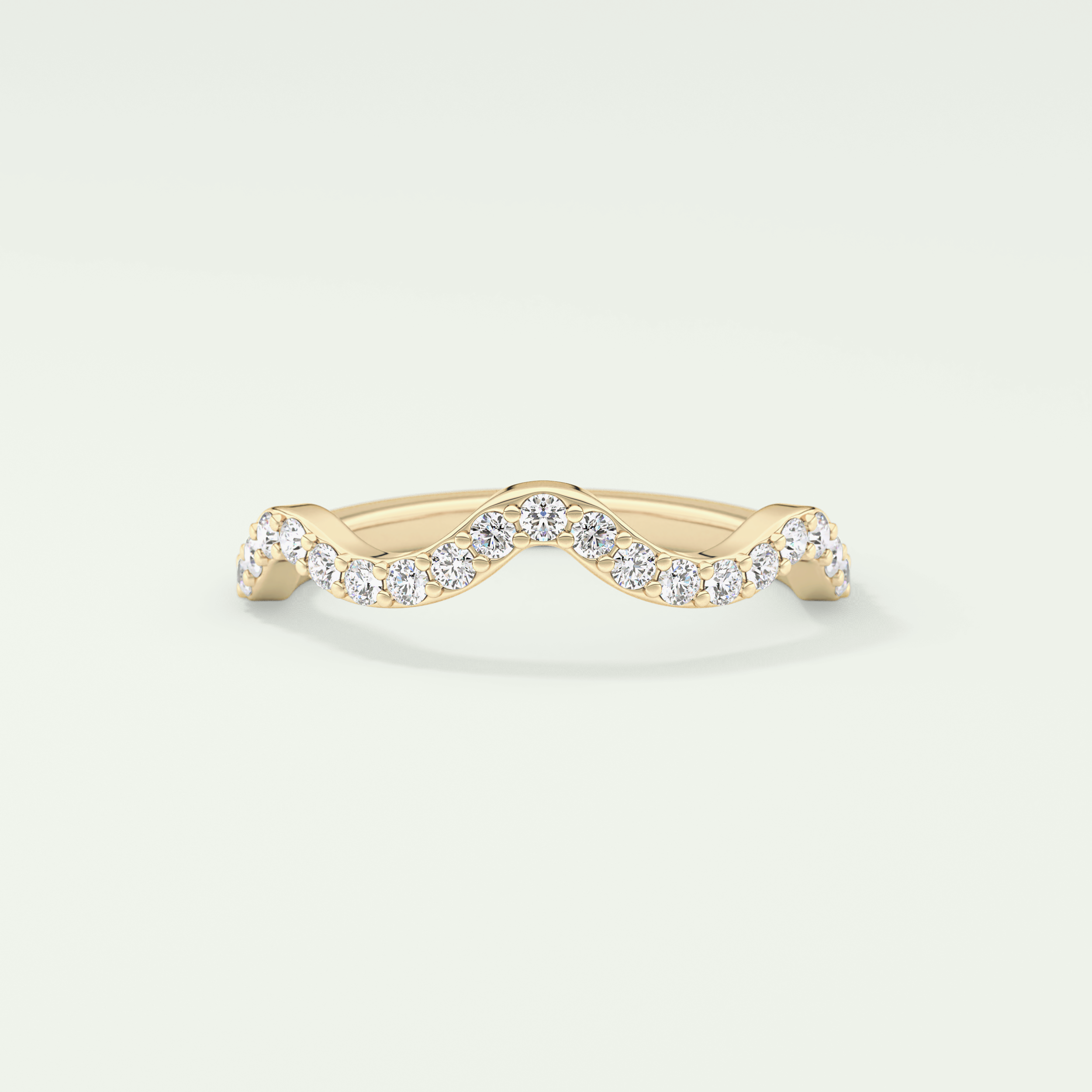 0.58 TCW Round Shaped Lab Grown Diamond Wedding Band