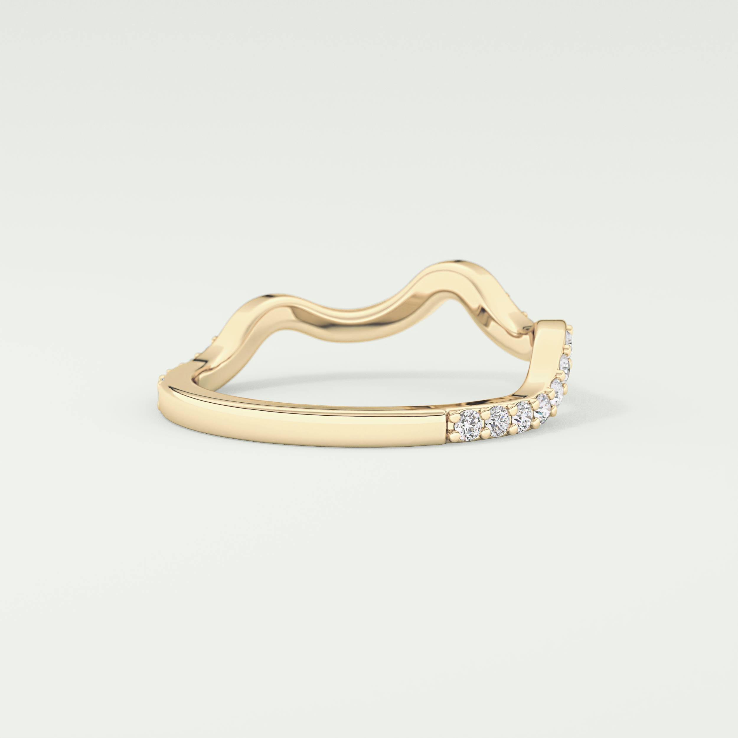 0.58 TCW Round Shaped Lab Grown Diamond Wedding Band