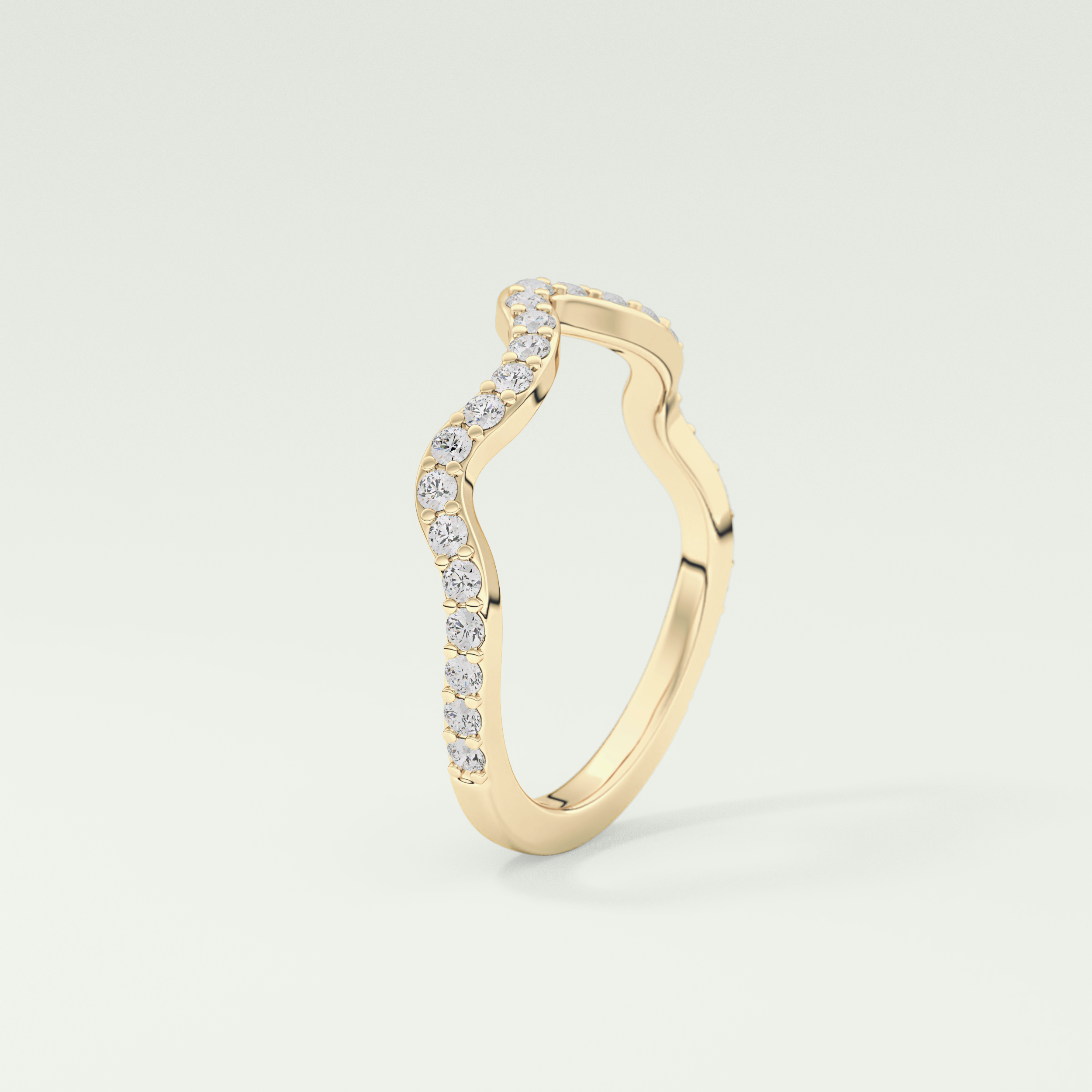 0.58 TCW Round Shaped Lab Grown Diamond Wedding Band