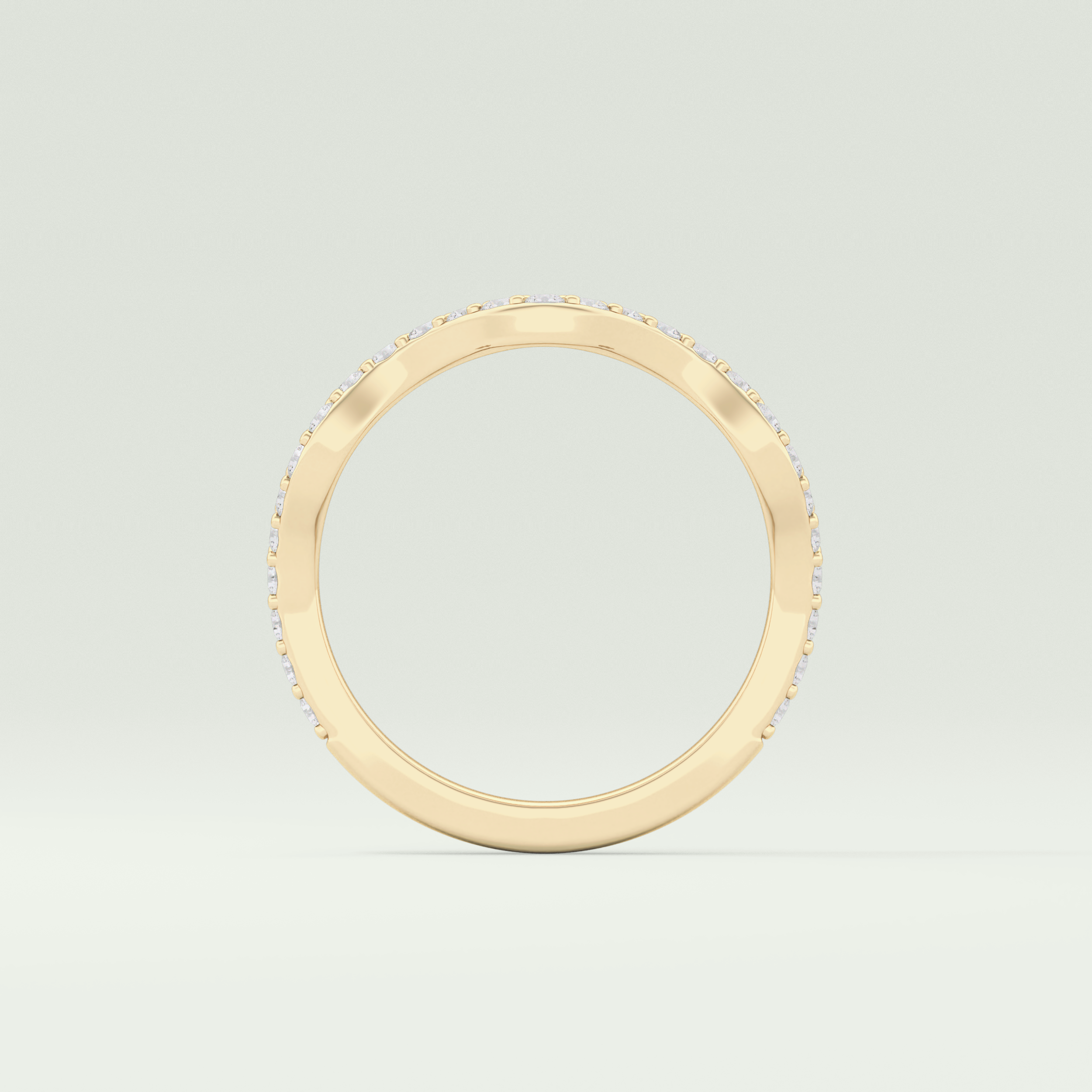 0.58 TCW Round Shaped Lab Grown Diamond Wedding Band