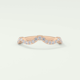 0.58 TCW Round Shaped Lab Grown Diamond Wedding Band