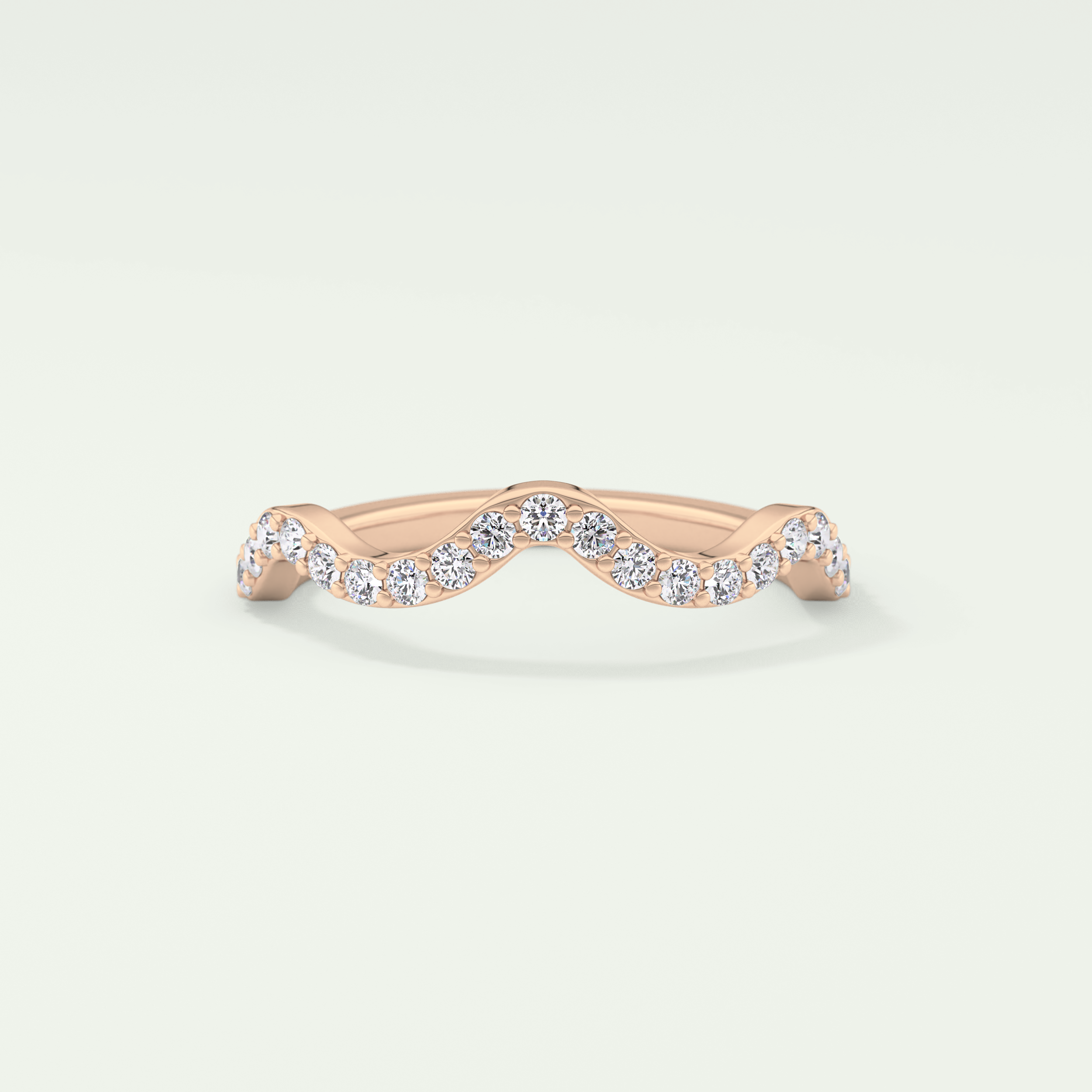 0.58 TCW Round Shaped Lab Grown Diamond Wedding Band
