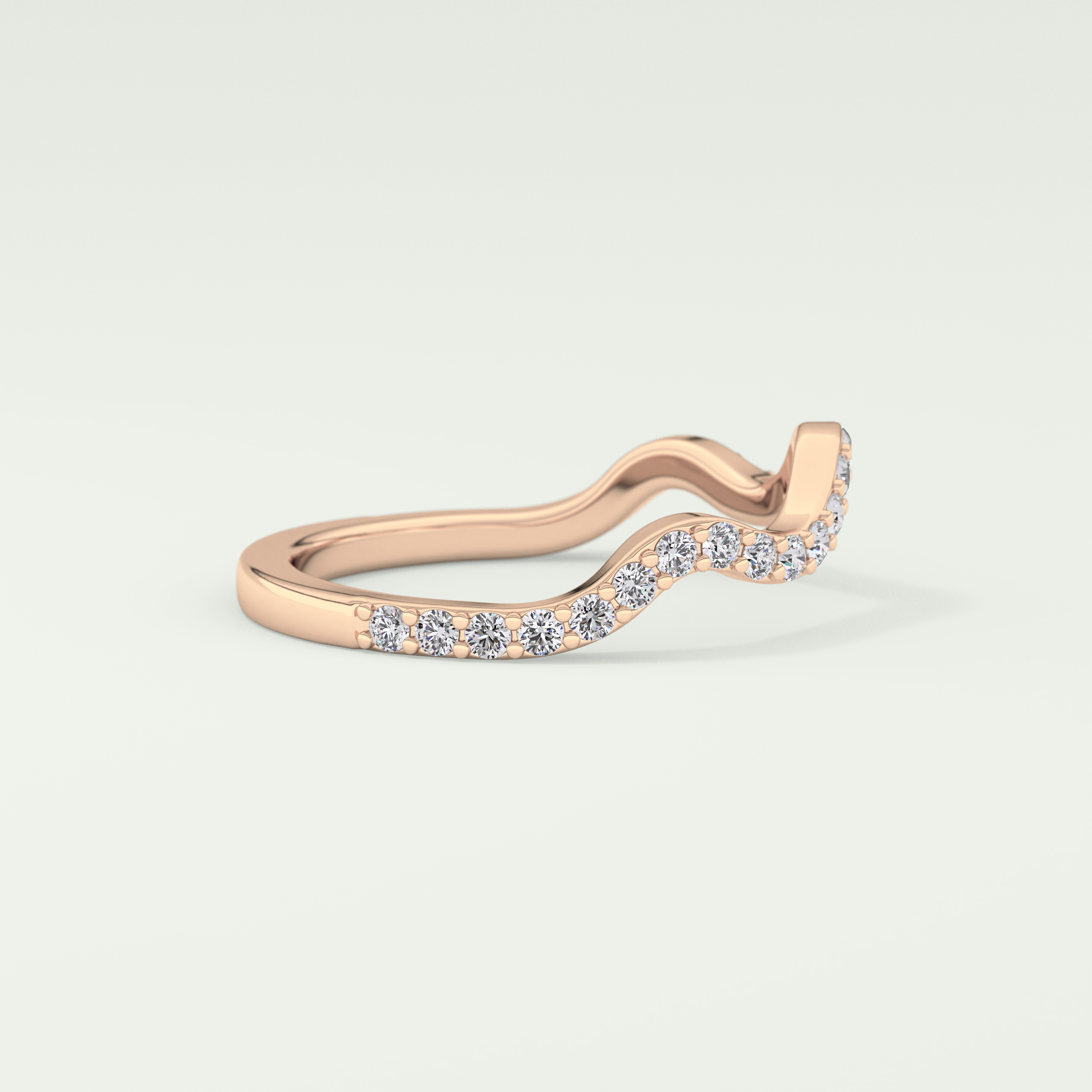 0.58 TCW Round Shaped Lab Grown Diamond Wedding Band