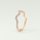 0.58 TCW Round Shaped Lab Grown Diamond Wedding Band