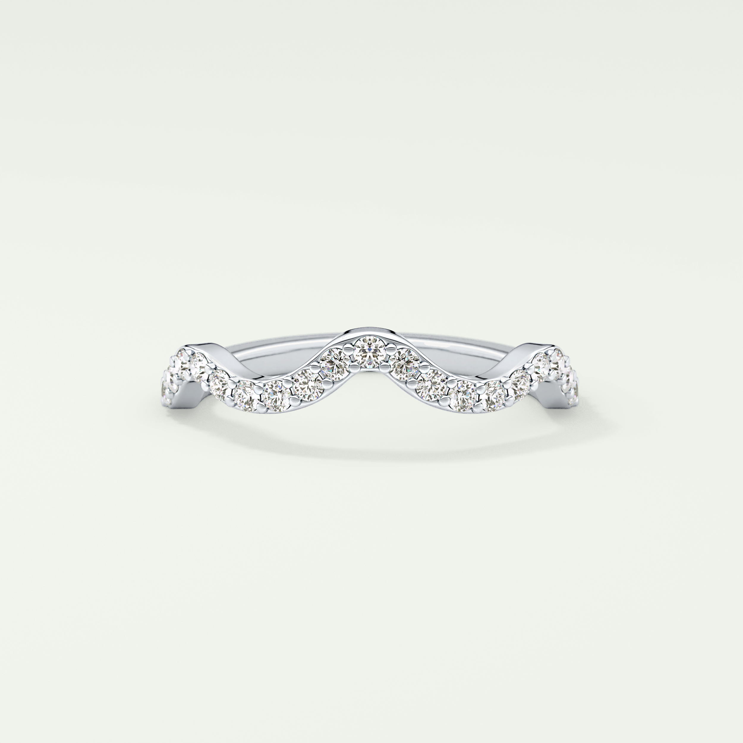 0.58 TCW Round Shaped Lab Grown Diamond Wedding Band